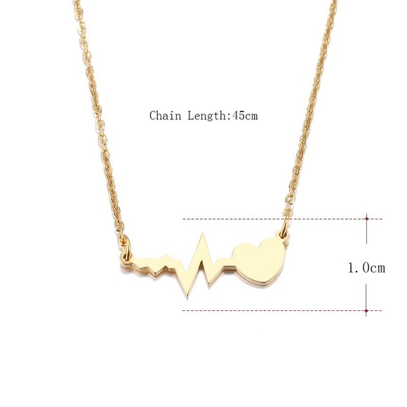 Heartbeat Love Stainless Steel Necklace - Picture 4 of 4